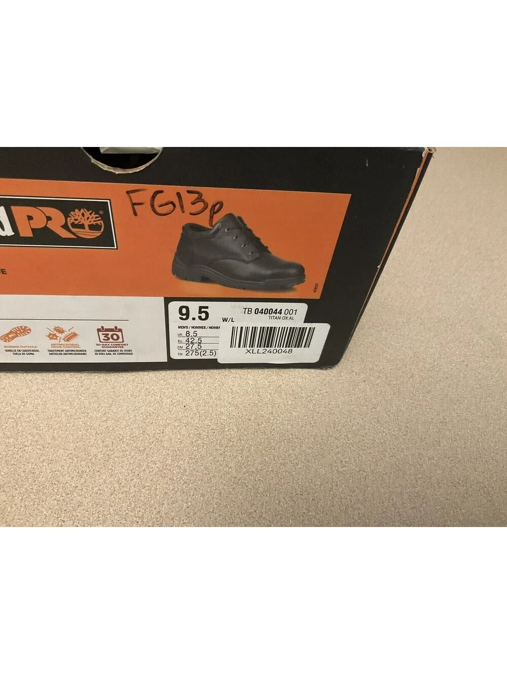 New! Mens Timberland PRO-Titan Alloy Safety Toe Oxford Work Shoes. Size 9.5W